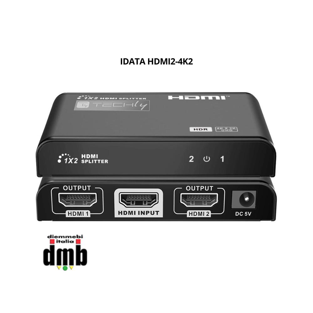 TECHLY - IDATA HDMI2-4K2 - Splitter HDMI2.0 4K UHD 3D 2 vie