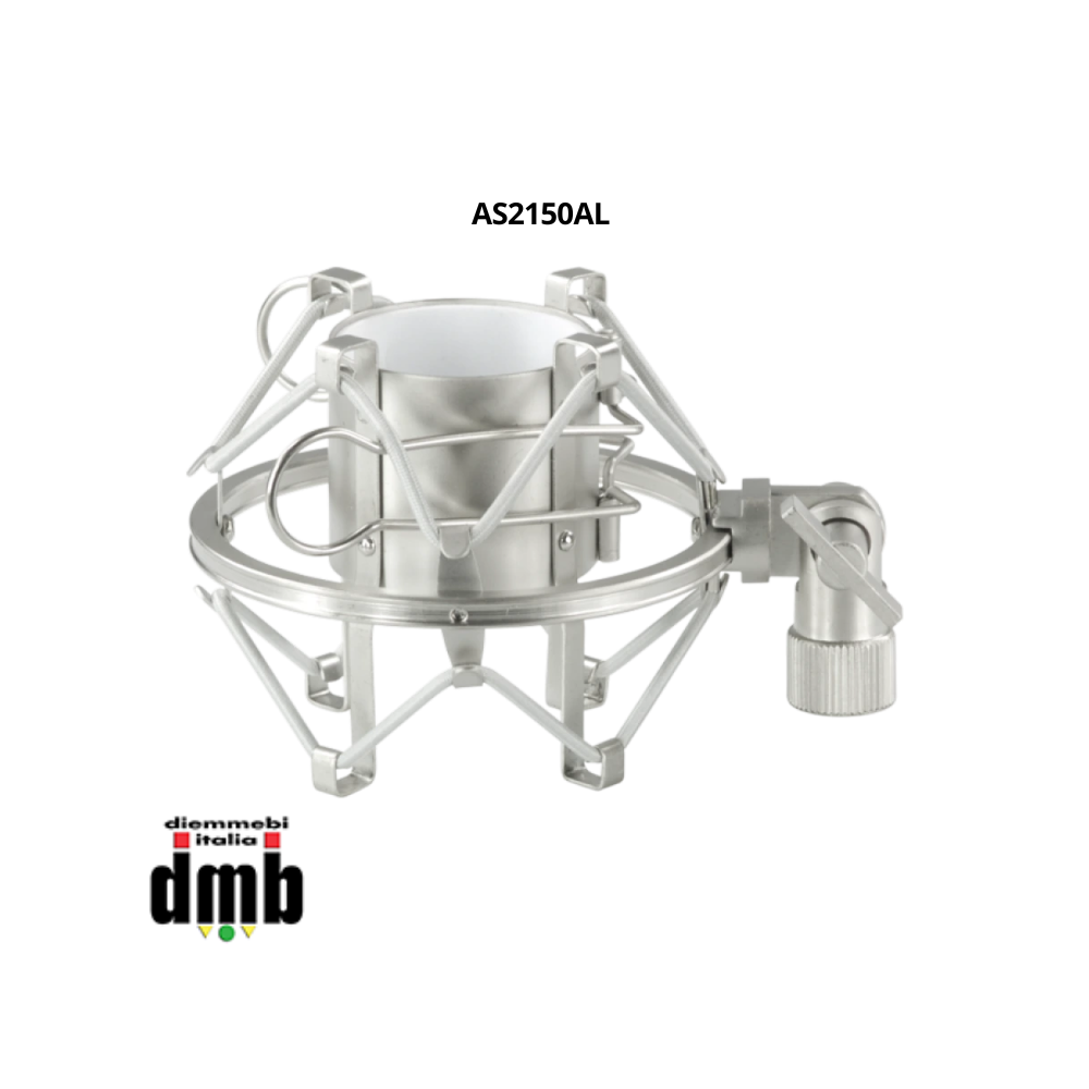 PROAUDIO - AS2150AL - Supp. antivibrazione per microfoni da studio, max diam. 44-48 mm, finitura AL