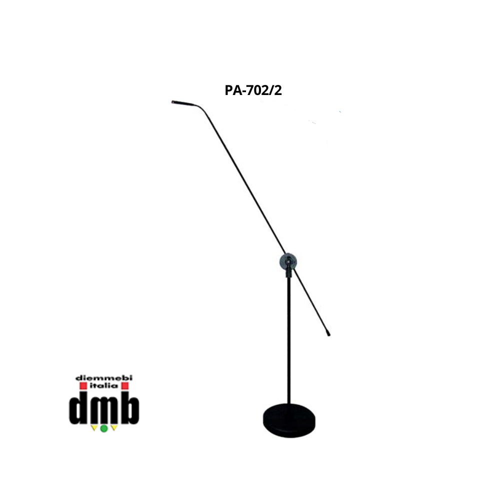 AV LEADER - PA-702/2 - Microfono professionale con Asta e mini boom 2 capsule intercambiabili