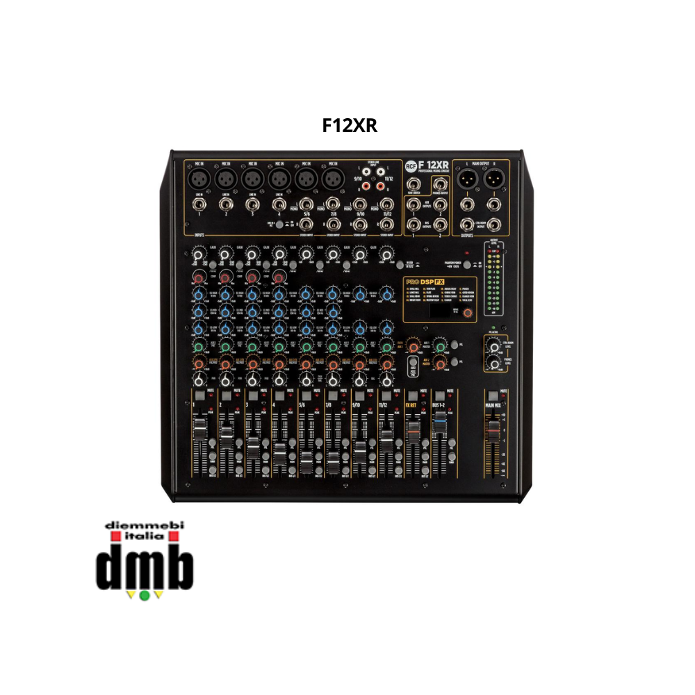 RCF - F12XR - Mixing console a 12 canali con effetti