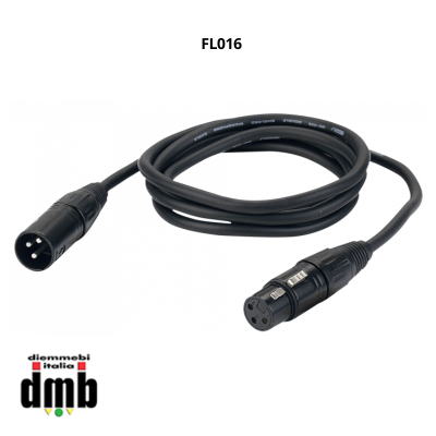 DAP AUDIO - FL016 - Cavo microfonico bal. XLR/M 3P to XLR/F 3P