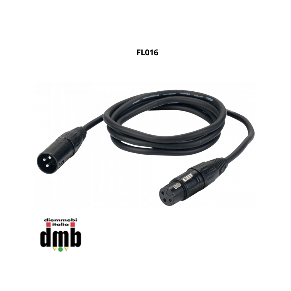 DAP AUDIO - FL016 - Cavo microfonico bal. XLR/M 3P to XLR/F 3P