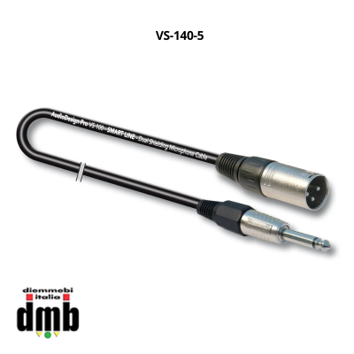 AUDIODESIGN PRO - VS-140-5 - Cavo microfonico SMART Line XLR M/F 5mt