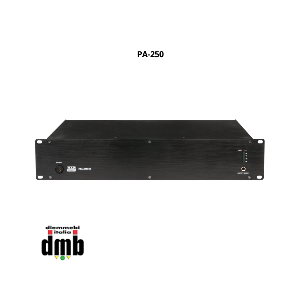 DAP AUDIO - PA-250 - Amplificatore audio 250W 100V - D6160