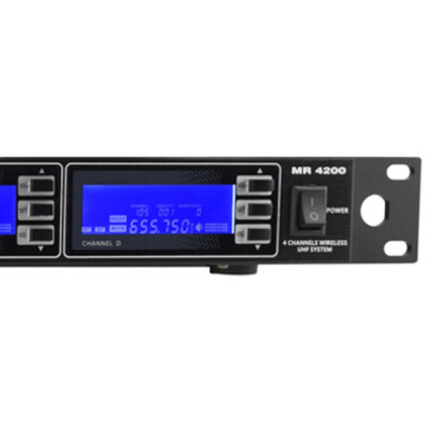 WORK - WR 4200/2 - Sistema wireless quadruplo con 4 microfoni Levalier