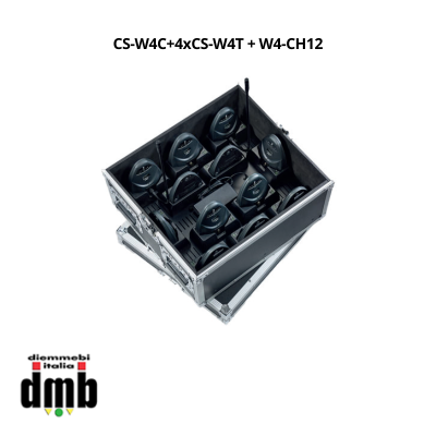 JTS - 3x CS-W4C+CS-W4T + W4-CH12 - Conference system wireless con Trasmettitore + 4 Microfoni + Caricatore a 12 slot, per CS-W4C