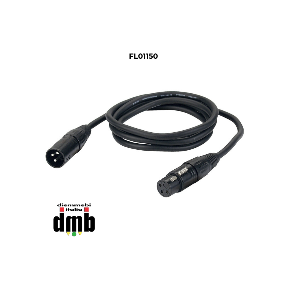 DAP AUDIO - FL0175 - Cavo da 75 cm bal. XLR/M 3 p. XLR/F 3 p.