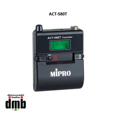 Kit 3 MIPRO ACT-5812A + 2 ACT-580T - Sistema wireless a 5,8GHz con ricevitore doppio e Trasmettitore digitale a batterie