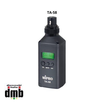 Kit 6 - MIPRO ACT-5812A + 2 TA-58 - Sistema wireless a 5,8GHz con ricevitore doppio e Trasmettitore digitale 5,8G con presa XLR