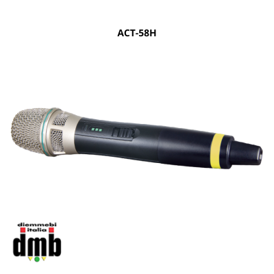 Kit 1 - MIPRO ACT-5812A + 2 ACT-58H - Sistema wireless a 5,8GHz con ricevitore doppio e trasmettitori palmari professionali