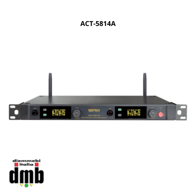 Kit 10 - MIPRO ACT-5814A+4 ACT-58H - Sistema wireless a 5,8GHz con ricevitore quadruplo e 4 trasmettitori palmari professionali