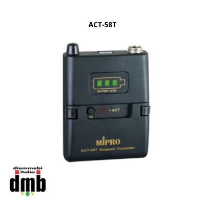 Kit 11 - MIPRO ACT-5814A+4 ACT-58T - Sistema wireless a 5,8GHz con ricevitore quadruplo e 4 trasmettitori beltpack