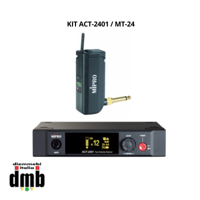 MIPRO - KIT ACT-2401 / MT-24 - Ricevitore singolo + Trasmettitore per chitarra 2.4GHz