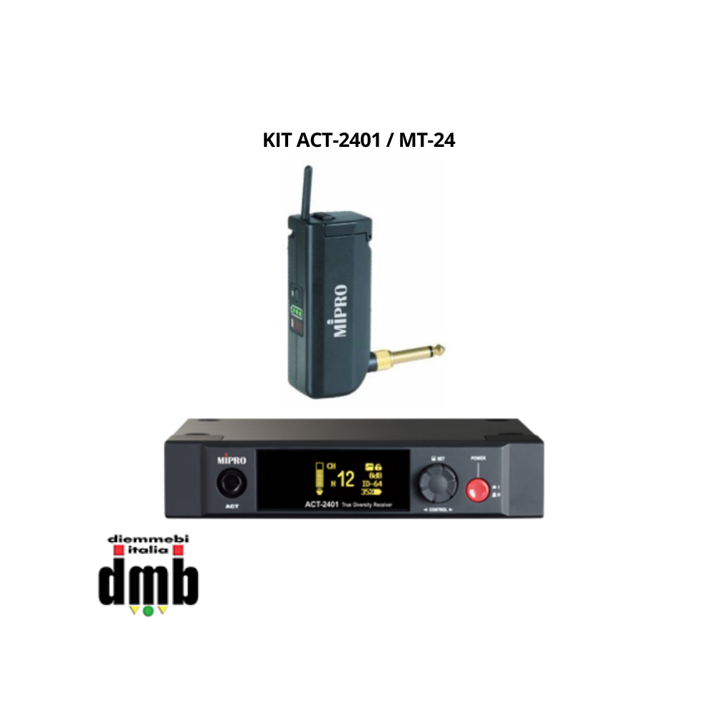 MIPRO - KIT ACT-2401 / MT-24 - Ricevitore singolo + Trasmettitore per chitarra 2.4GHz