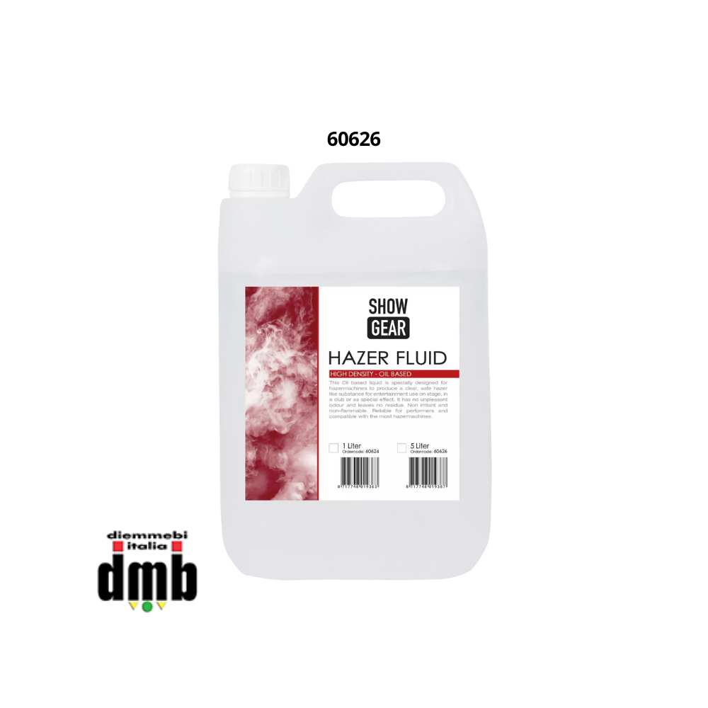 Showgear - fluido per fumo 5L a base olio inodore e sicuro Showgear - fluido per fumo 5L a base olio inodore e sicuro
