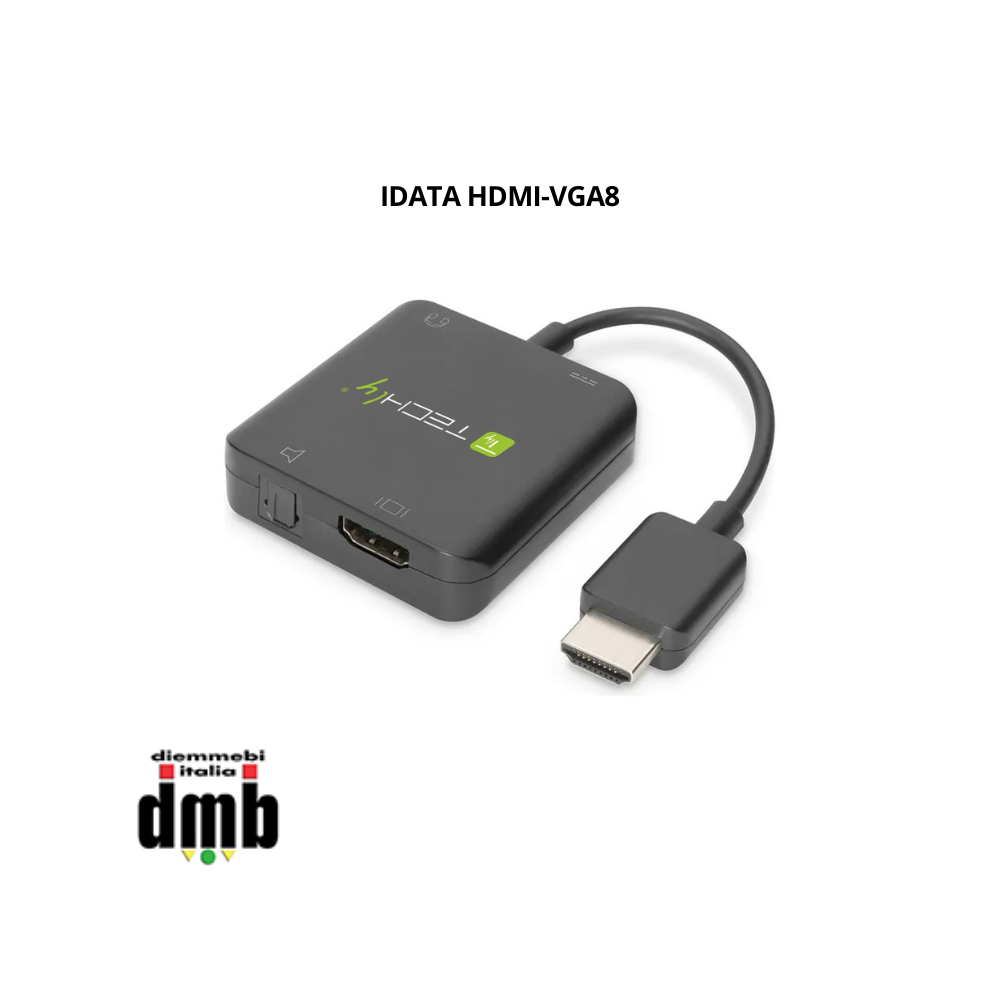 TECHLY - IDATA HDMI-VGA8 - Estrattore Audio HDMI Stereo/Canale Audio 5.1 4K 3D