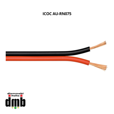 GOOBAY - ICOC AU-RN075 - Cavo Audio per diffusori acustici Rosso/Nero 0,75 mm² matassa 100mt