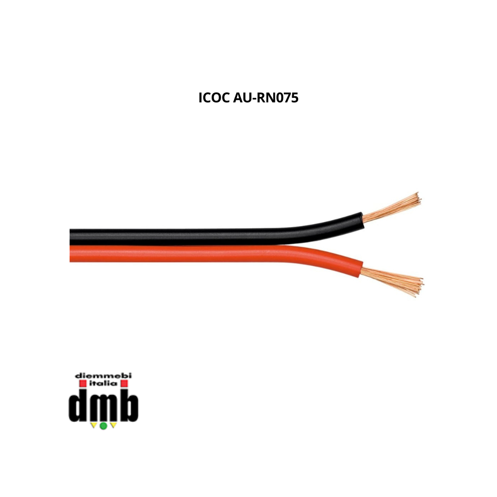 GOOBAY - ICOC AU-RN075 - Cavo Audio per diffusori acustici Rosso/Nero 0,75 mm² matassa 100mt