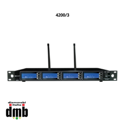 WORK - WR 4200/3 - Sistema wireless quadruplo 2+2+2+2