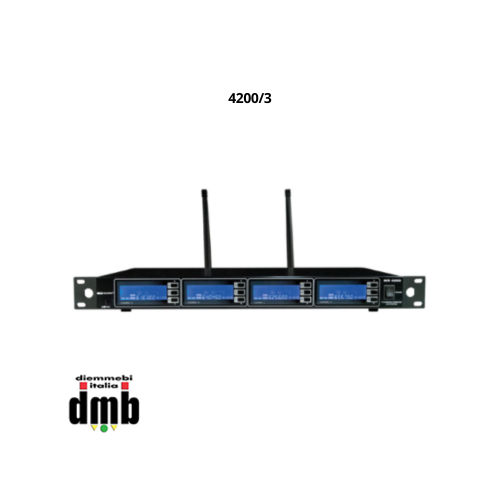 WORK - WR 4200/3 - Sistema wireless quadruplo 2+2+2+2