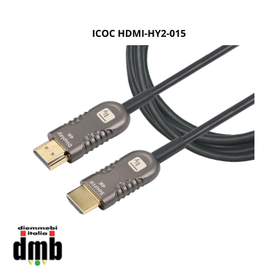 TECHLY - ICOC HDMI-HY2-010 - Cavo HDMI™ 2.0 4K Ultra HD Attivo in Fibra Ottica HDMI™ A/A M/M 10m