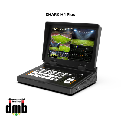 AV Matrix - SHARK H4 Plus - Streaming Video Switcher 4 Canali HDMI - Recorder USB/SDCard - Schermo Multiview incorporato da 10,1