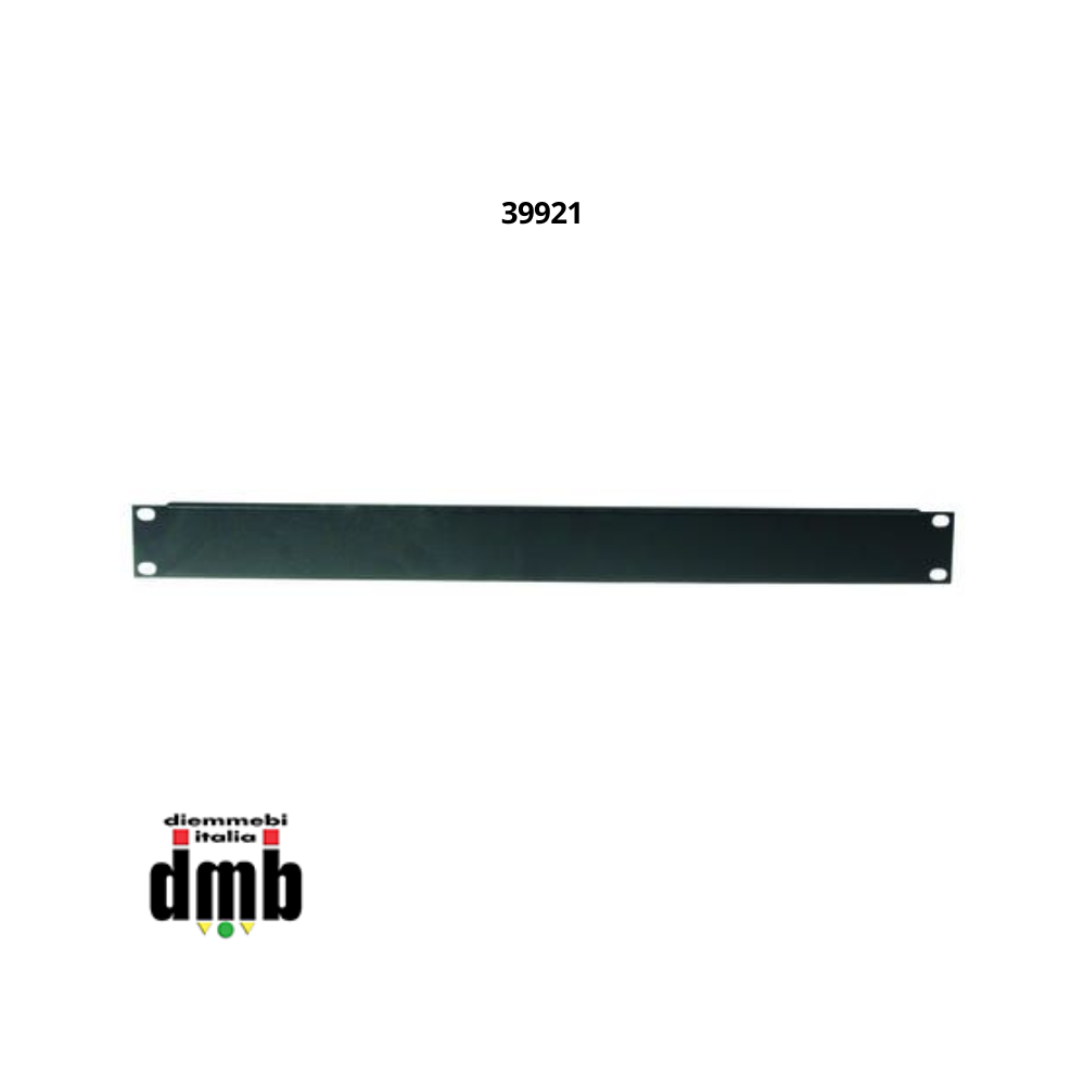 39921 - Pannello cieco a rack 1 unità nero