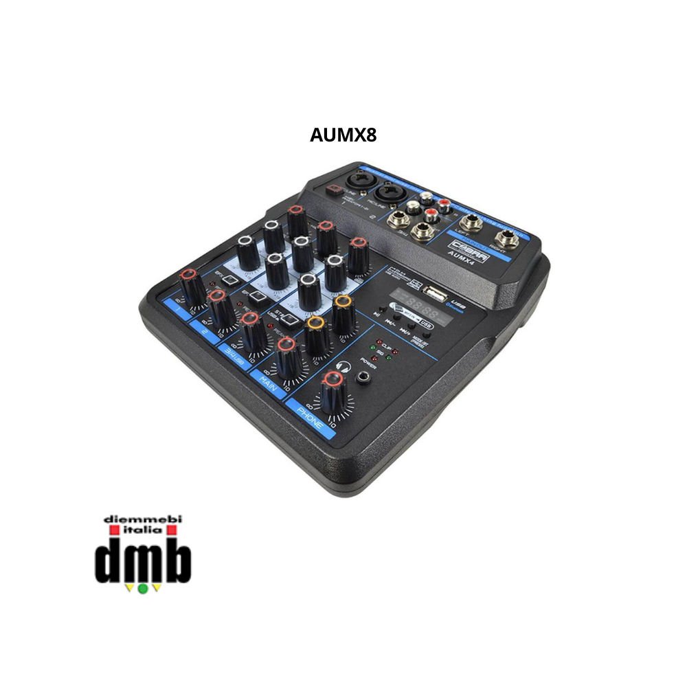 Cobra - AUMX4 - mini mixer 4 canali con Bluetooth e USB