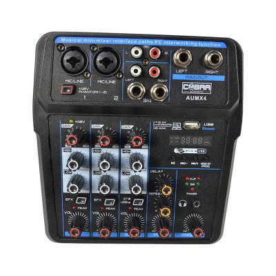 Cobra - AUMX4 - mini mixer 4 canali con Bluetooth e USB