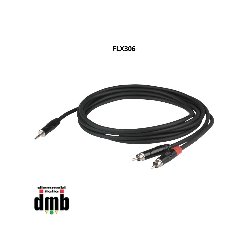 DAP AUDIO - FLX306 - Stereo mini-jack to 2 RCA male DAP AUDIO - FLX306 - Stereo mini-jack to 2 RCA male