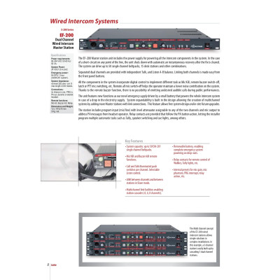 ALTAIR - EF-200 - Stazione di trasmissione sistema intercom a filo due canali