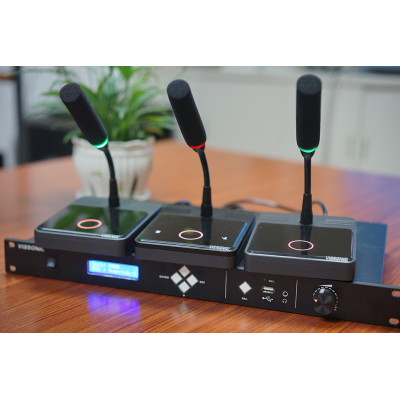 Kit VISSONIC Classic - Sistema Conference Digitale Cablato | Base Presidente + Delegati Personalizzabili