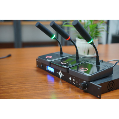 Kit VISSONIC Classic - Sistema Conference Digitale Cablato | Base Presidente + Delegati Personalizzabili