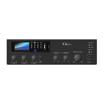 QLAB - T35M - Mixer amplificatore digitale da 35 W con Tuner FM Lettore/Registratore MP3 su USB/SD e Bluetooth
