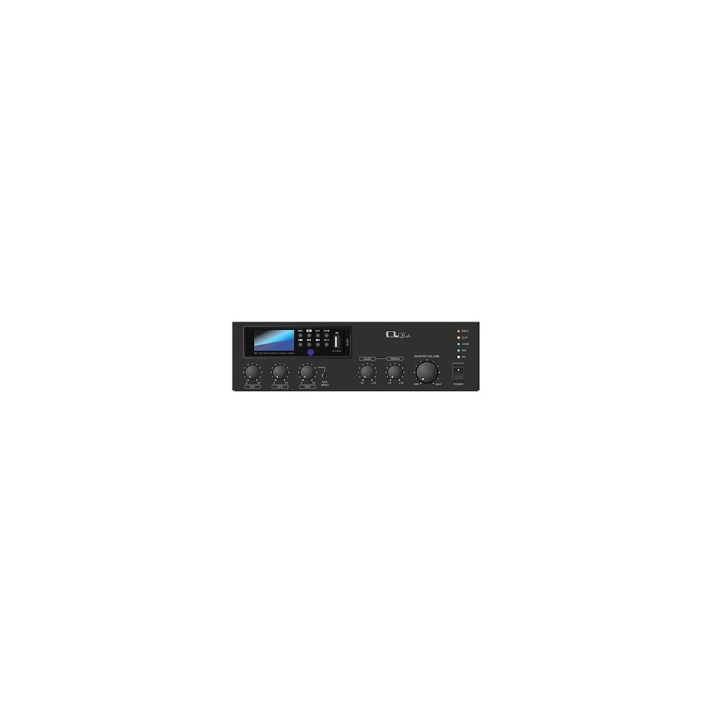 QLAB - T35M - Mixer amplificatore digitale da 35 W con Tuner FM Lettore/Registratore MP3 su USB/SD e Bluetooth