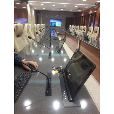 VISSONIC 15LSSC - Monitor Motorizzato a Scomparsa 15,6" | Full HD 1080P | Tilt 10°