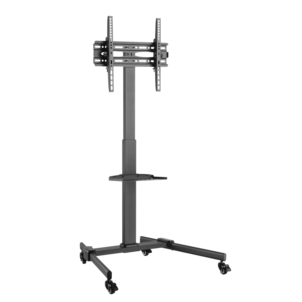 Showgear Trolley 7 - Carrello TV Mobile per Schermi 32"-55" | Acciaio Nero