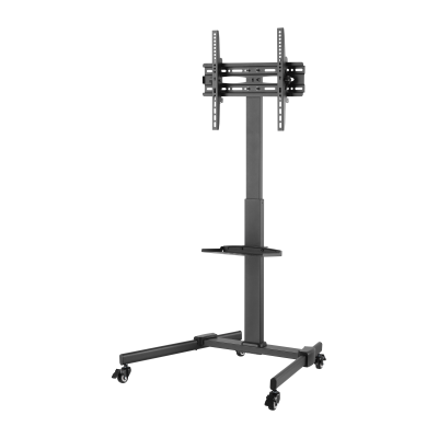 Showgear Trolley 7 - Carrello TV Mobile per Schermi 32"-55" | Acciaio Nero