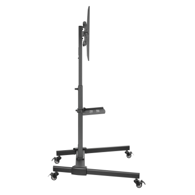 Showgear Trolley 7 - Carrello TV Mobile per Schermi 32"-55" | Acciaio Nero