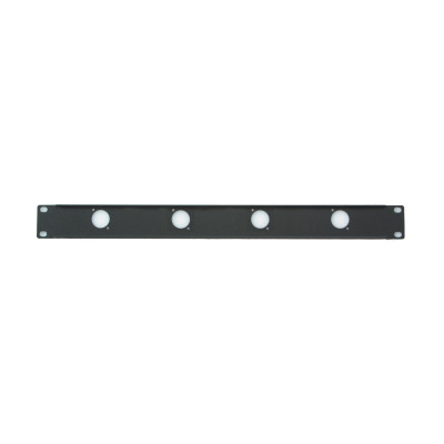 MD ITALY PK4N | Pannello Rack 19" 1U | Preforato per 4 XLR (D-Type)