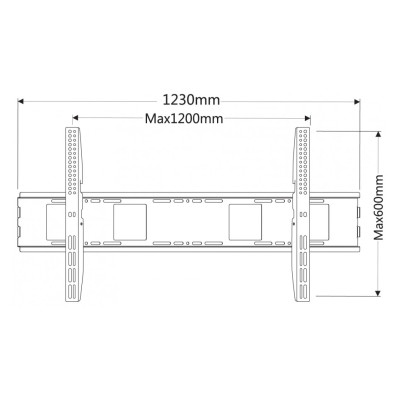 Staffa TV Professionale 55-100" | ICA-PLB 2230 | Portata 150kg VESA 1200x600
