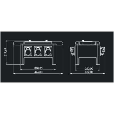 Quadro Elettrico Friggeri PV-CIN 5LF | Power Box Spettacolo 32A 18kW