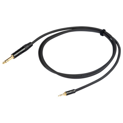 Proel CHLP185LU3 | Cavo Audio Professionale  Jack Stereo Ø 3.5 mm - Jack Stereo Ø 6.3 mm (3m)
