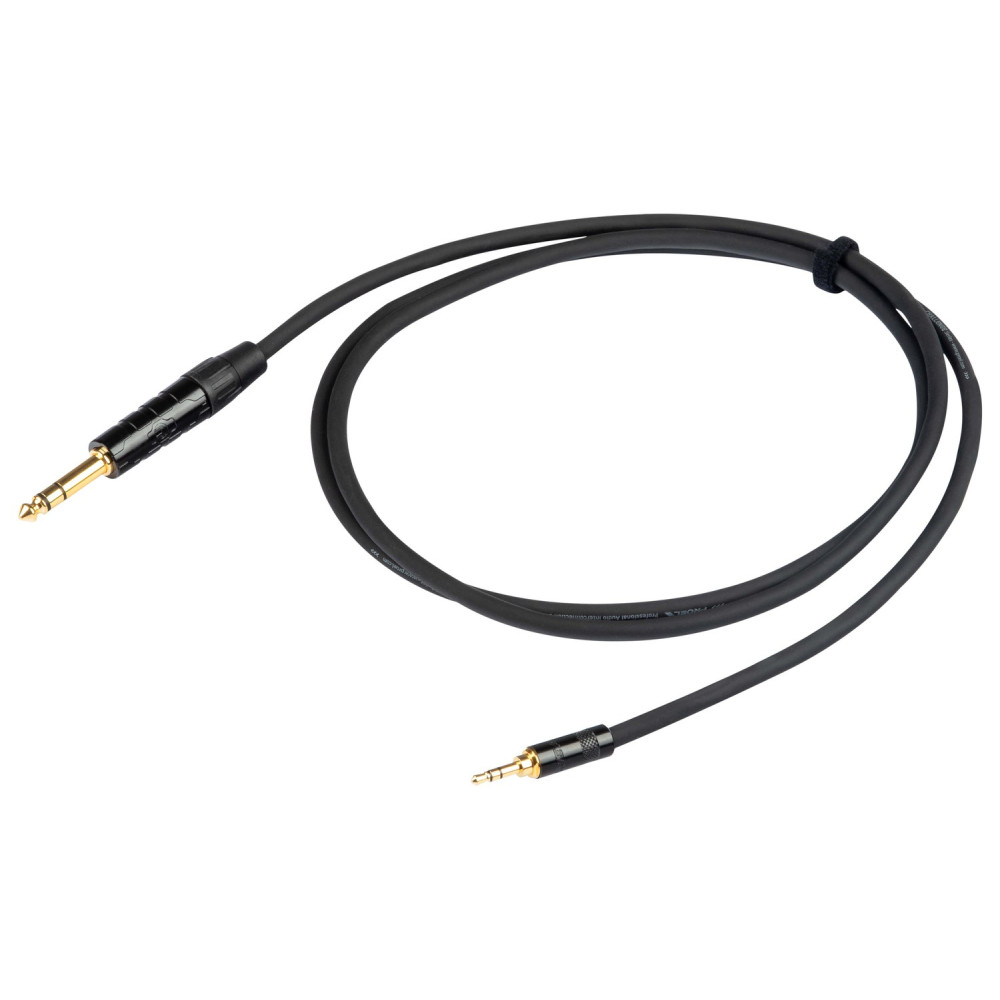Proel CHLP185LU3 | Cavo Audio Professionale  Jack Stereo Ø 3.5 mm - Jack Stereo Ø 6.3 mm (3m)