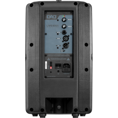 DAD - LIVEX08A - Active speaker bi-amplified in class AB, 2-way 100W+50W, 117db SPL