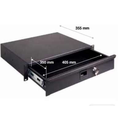 MD ITALY - CK2C - Cassetto rack 19" 2 unità con chiusura a chiave