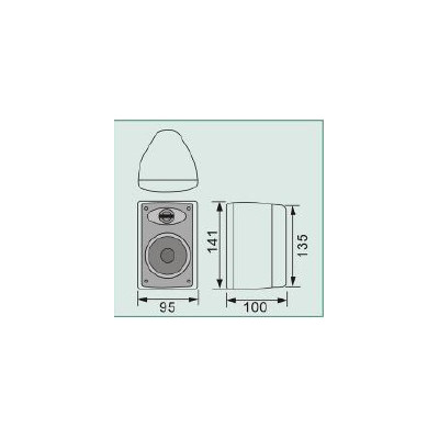 AD-DESIGN - WS-23S - Mini diffusore acustico da parete per linea 100 W