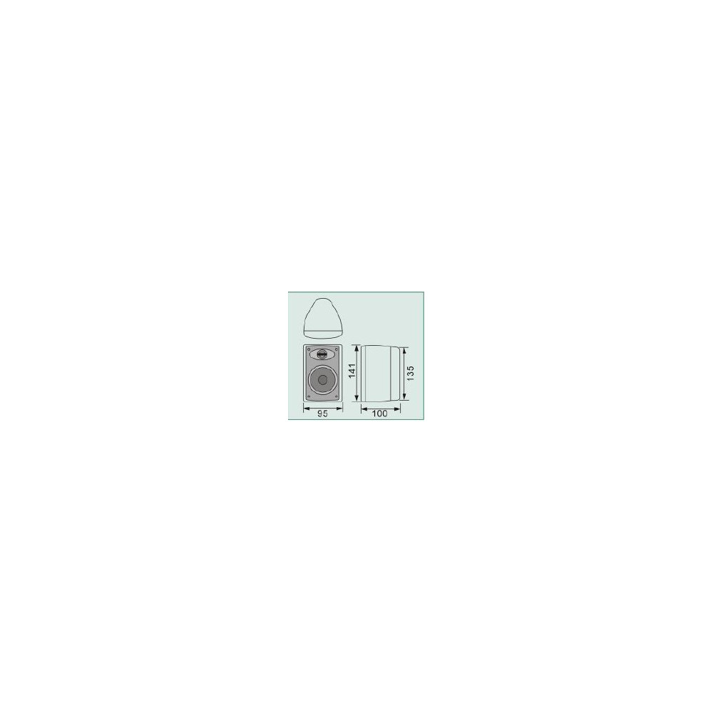 AD-DESIGN - WS-23S - Mini diffusore acustico da parete per linea 100 W