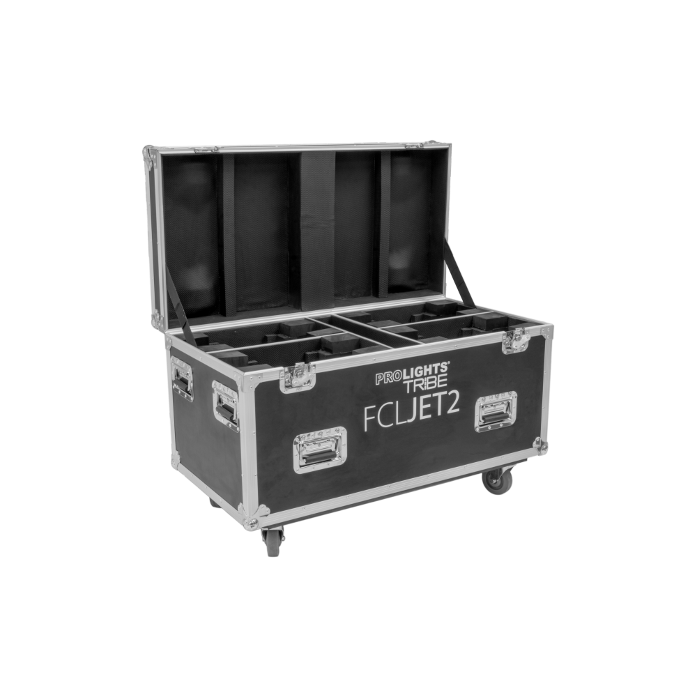 PROLIGHTS FCLJET2 - Flight case con scomparti interni per 4 proiettore JETBEAM2 e JETSPOT2