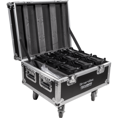 PROLIGHTS - FCLSMARTBAT - Roadcase flight-case con scomparti e ruote per 9xSMARTBAT